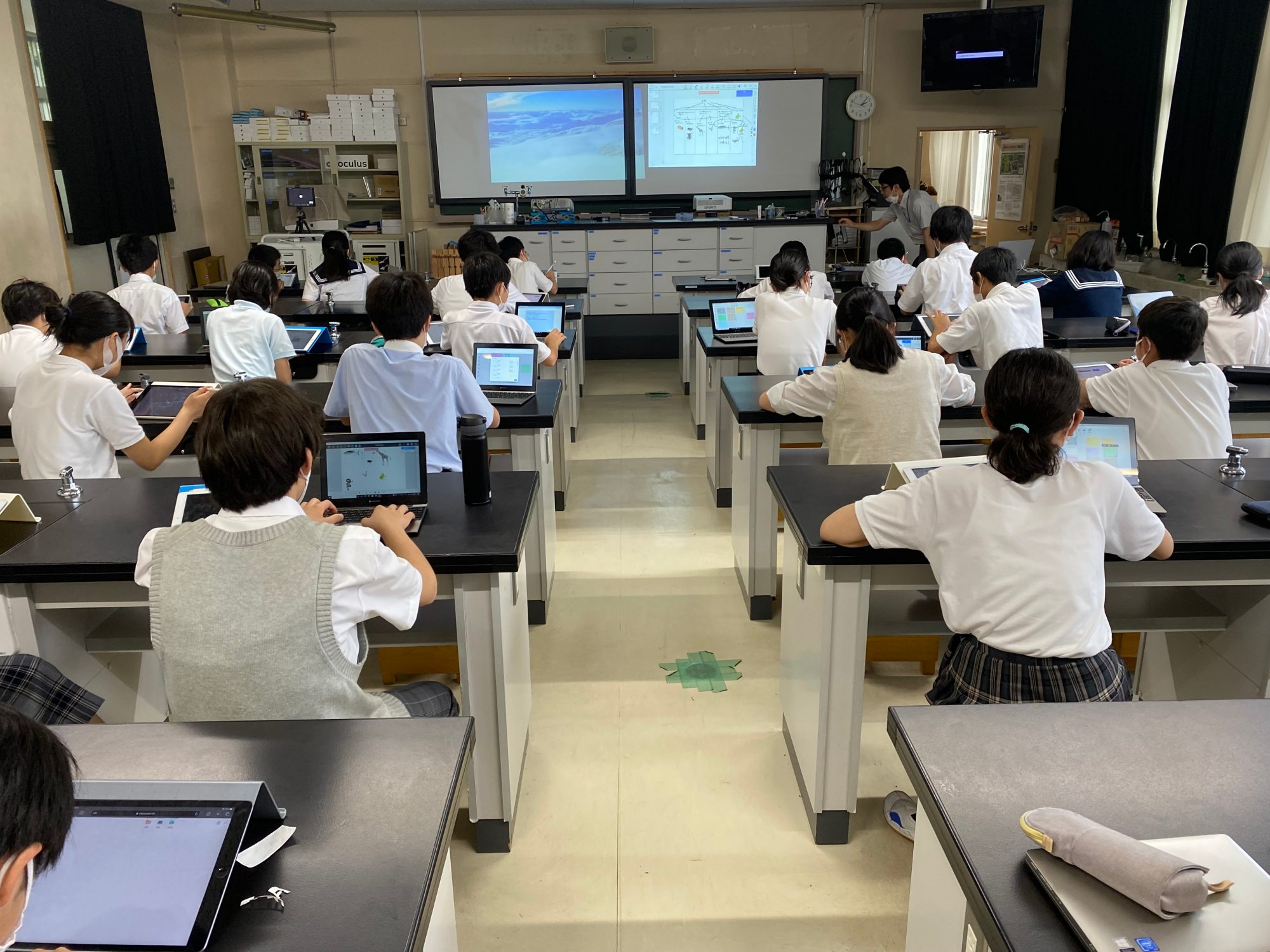 東京学芸大附属小金井中学校　ClassPad.netを使った授業風景