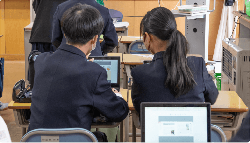 ClassPad.netを活用した授業風景