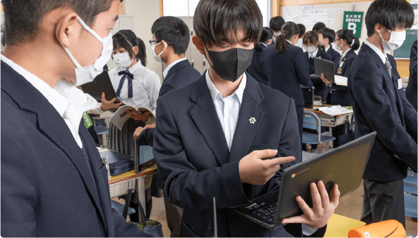 ClassPad.netを活用した授業風景