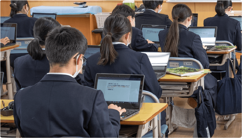 ClassPad.netを活用した授業風景