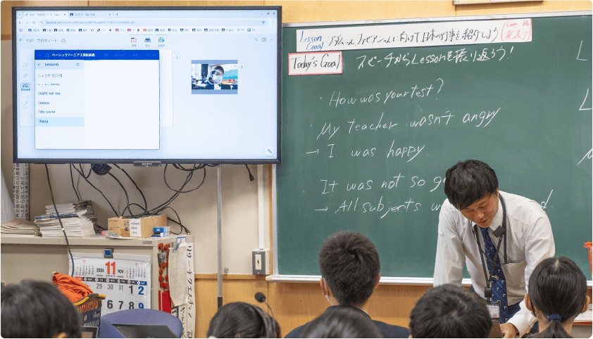 ClassPad.netを活用した授業風景
