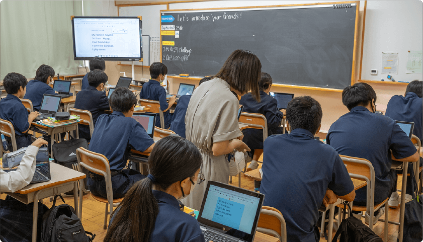 ClassPad.netを活用した授業風景