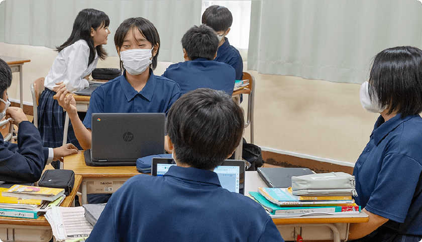 ClassPad.netを活用した授業風景