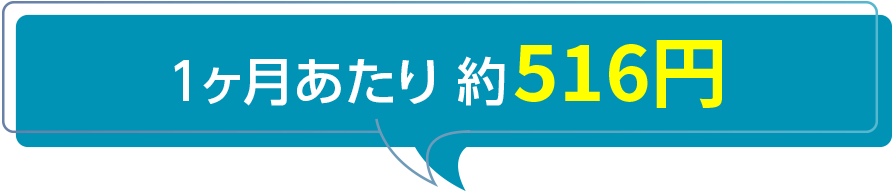 １ヶ月あたり 約516円