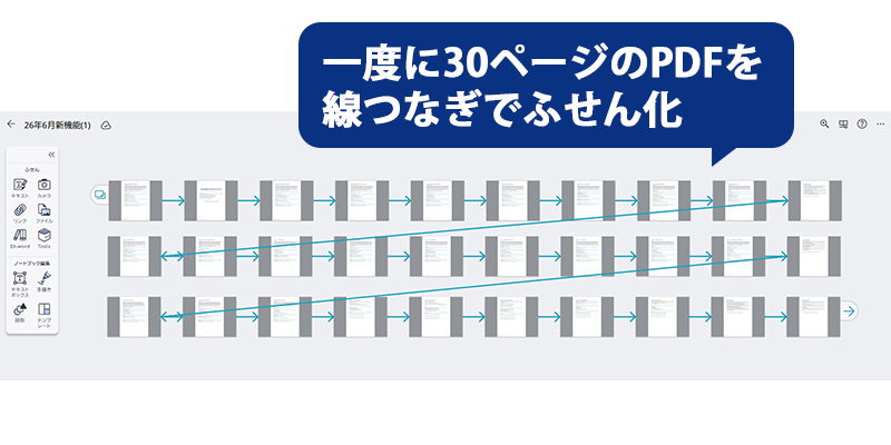 PDFふせんを30枚まで添付可能に