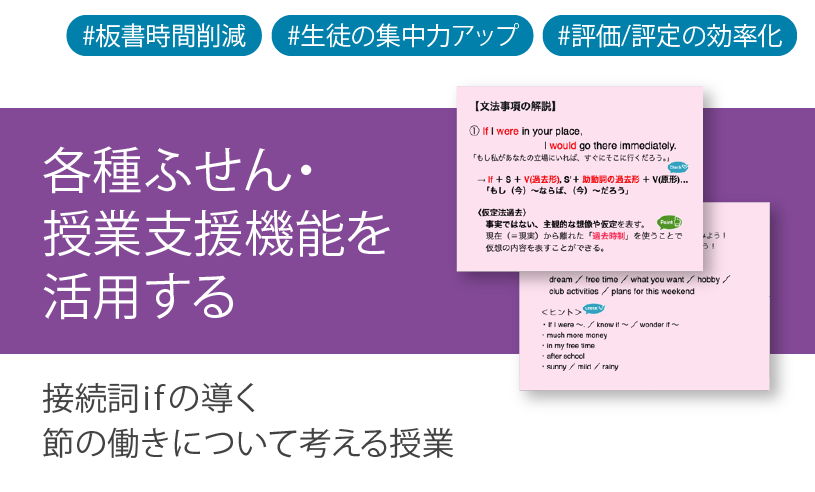 ICT学習アプリClassPad.netを活用し、接続詞ifの導く節の働きについて考える授業