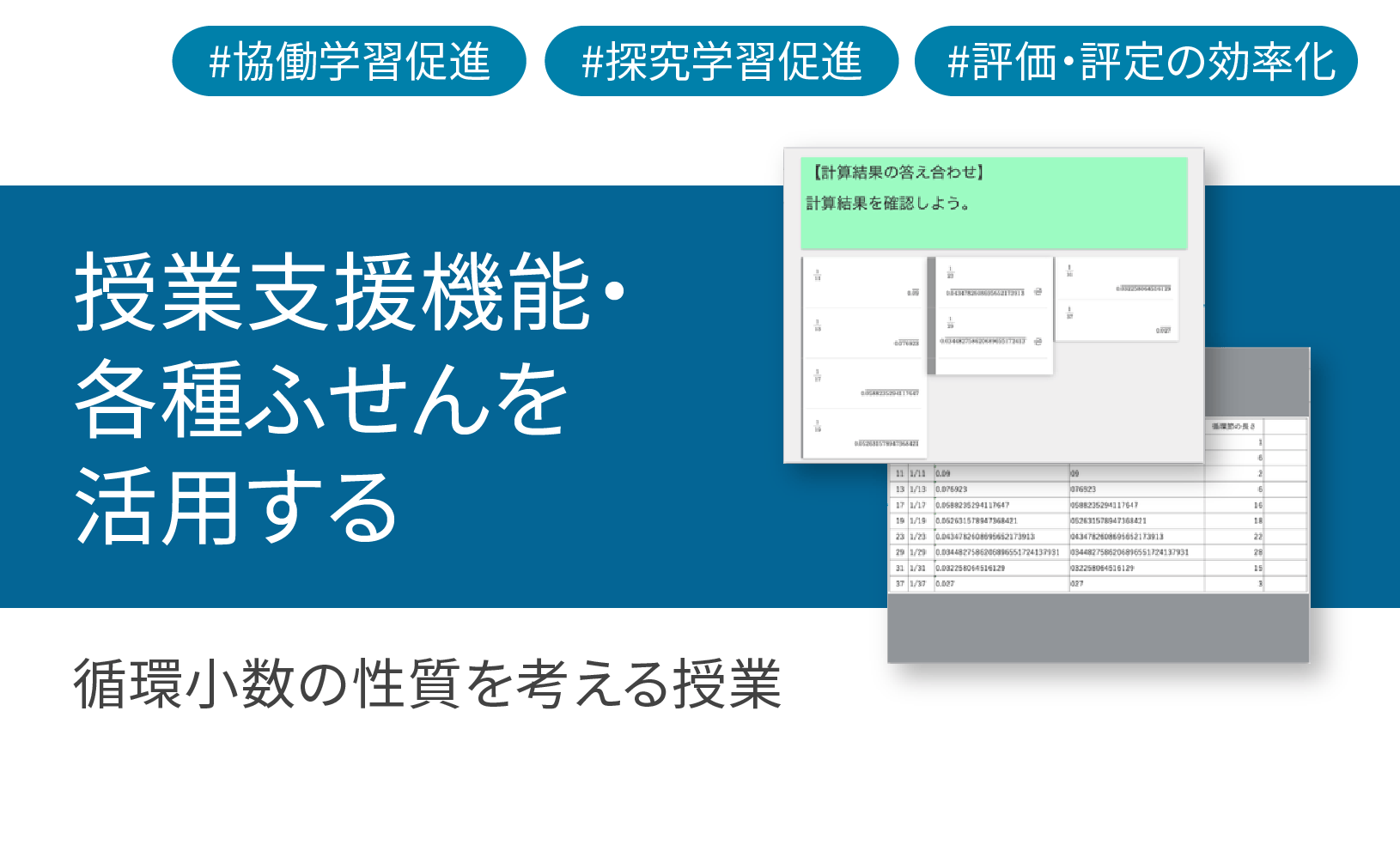 数学ツールClassPad Mathを使用して循環小数の性質を考える授業