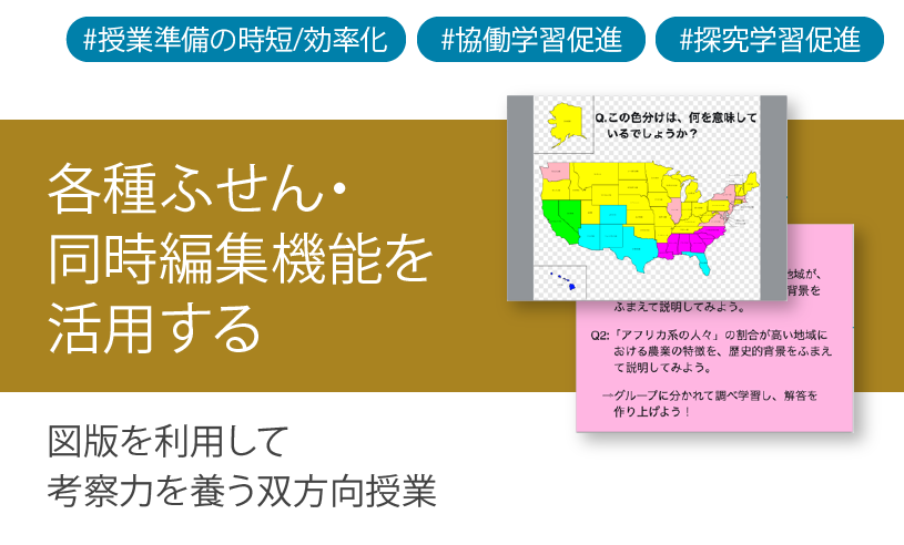 ICT学習アプリClassPad.netを使用して、図版を利用して考察力を養う双方向授業