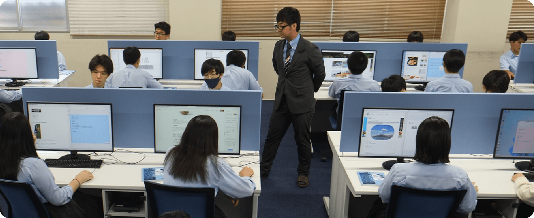 大阪産業大学附属高等学校　ClassPad.netを使った授業風景
