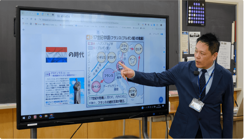 ClassPad.netを活用した吉川牧人先生の授業風景