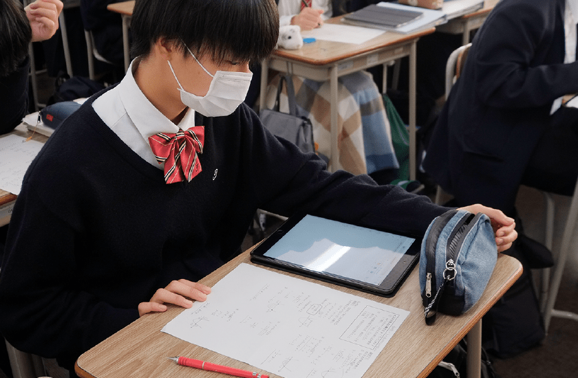 ClassPad.netを活用した授業風景
