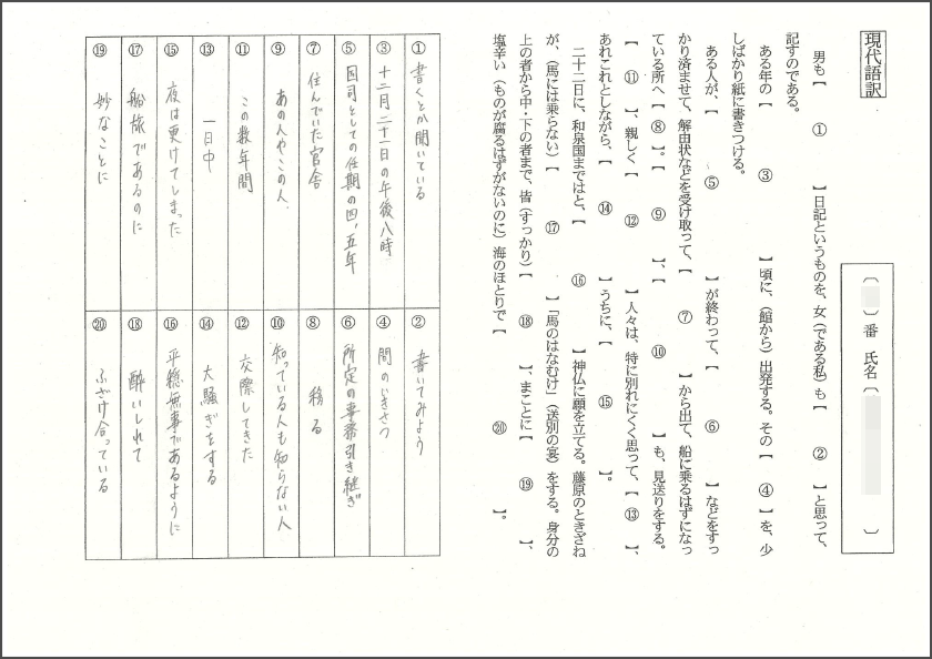 土佐日記についての基本情報を理解した上でClassPad.netのオンライン辞書で語句の意味を調べ、現代語訳を行う