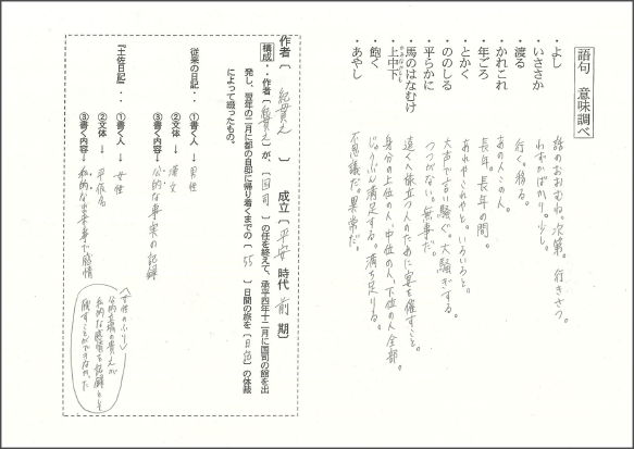 ClassPad.netに掲載されている国語便覧で、『土佐日記とは何か』から知識を得る