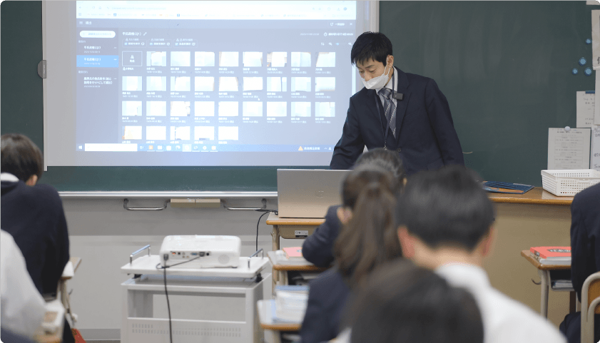 ClassPad.netを活用した授業風景