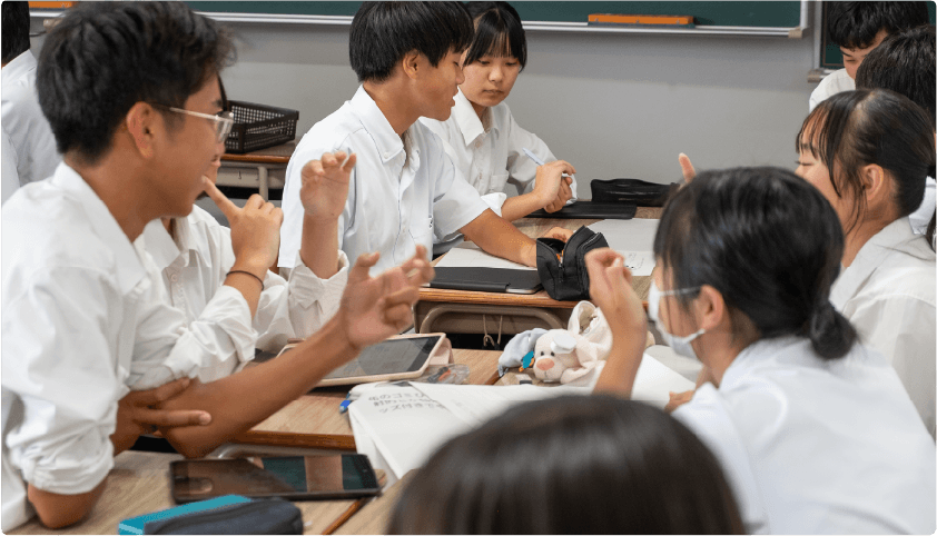 ClassPad.netを活用した授業風景