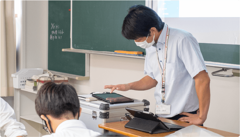 ClassPad.netを活用した授業風景