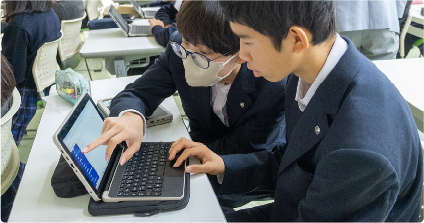 授業中の生徒