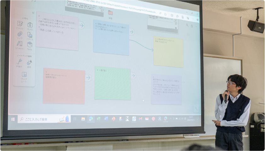 ClassPad.netを活用した授業風景