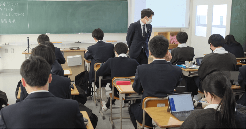 ClassPad.netを使用した授業風景