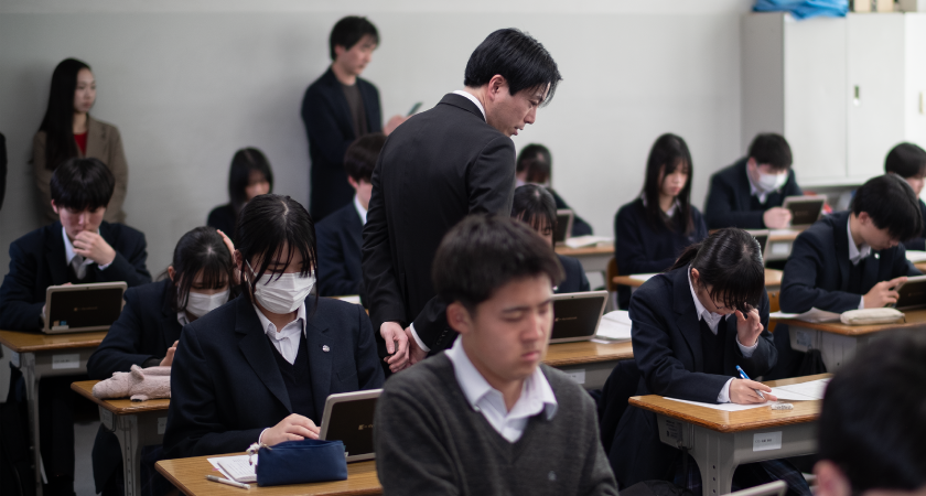 ClassPad.netを使用した授業風景