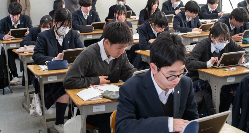 ClassPad.netを使用した授業風景