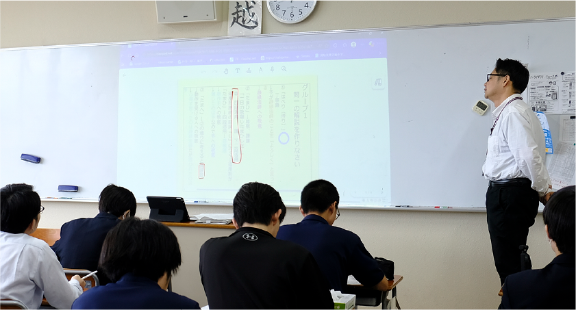 ClassPad.netを活用した授業風景
