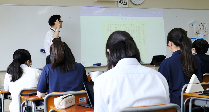 ClassPad.netを活用した授業風景