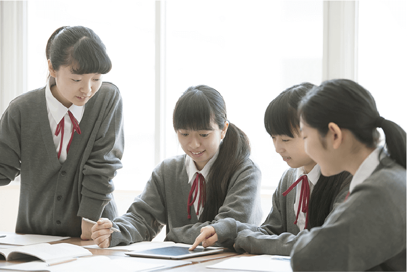 ICTを活用したアクティブラーニングの様子