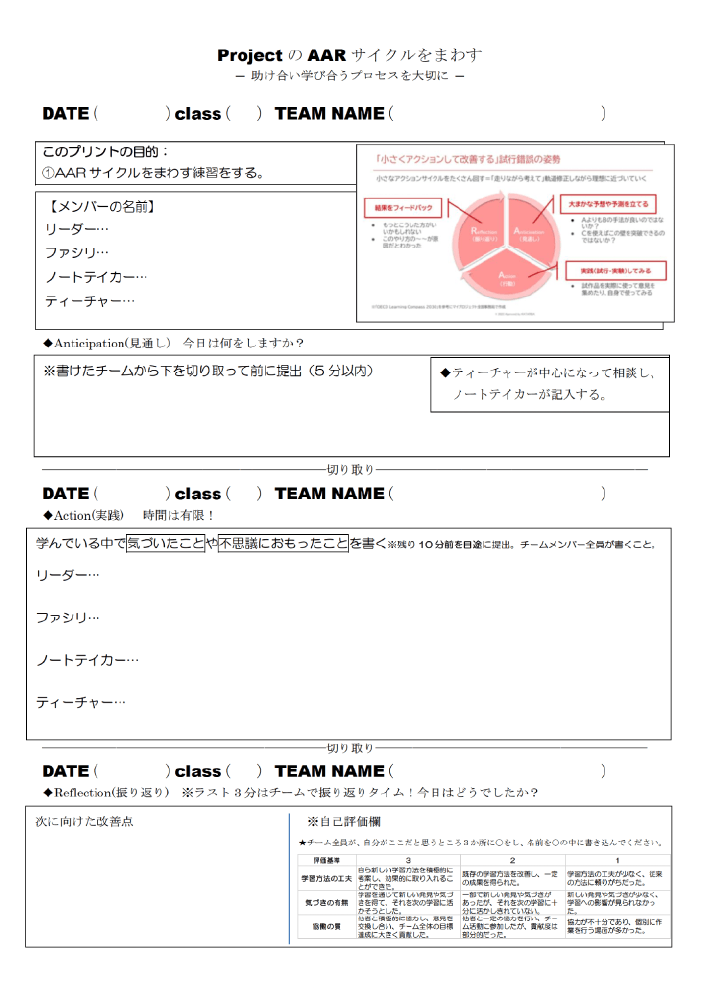 自己調整学習のレジメ