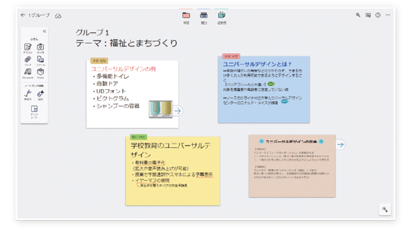 グループワーク機能｜協働的な探究を支援