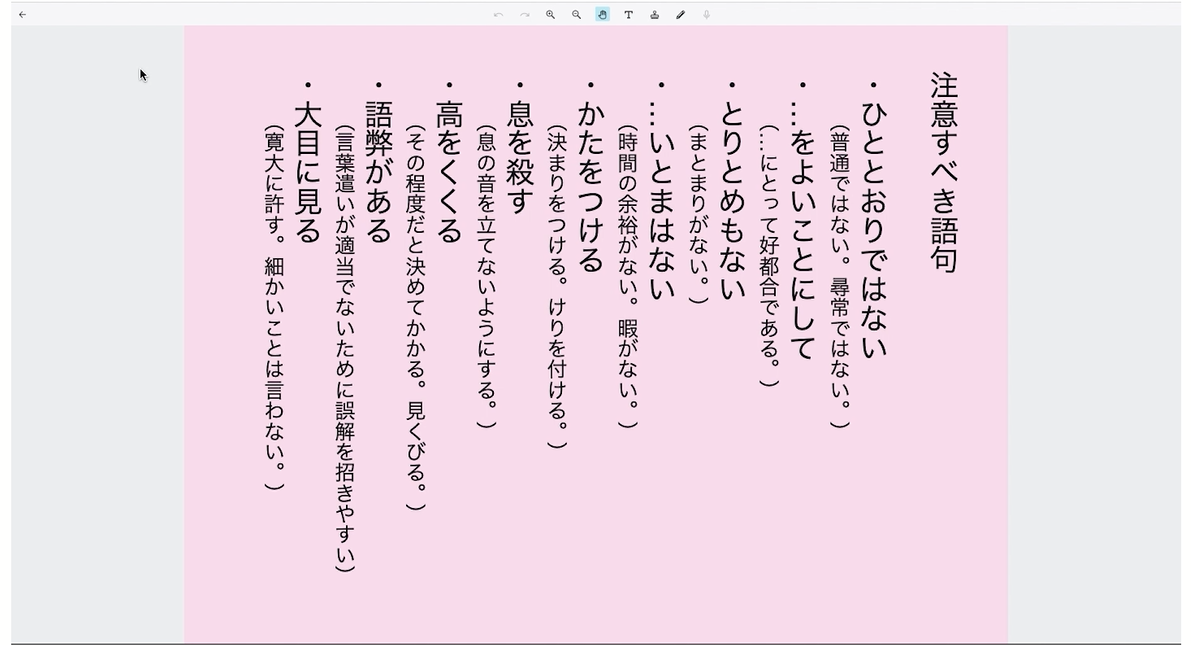 注意すべき語句