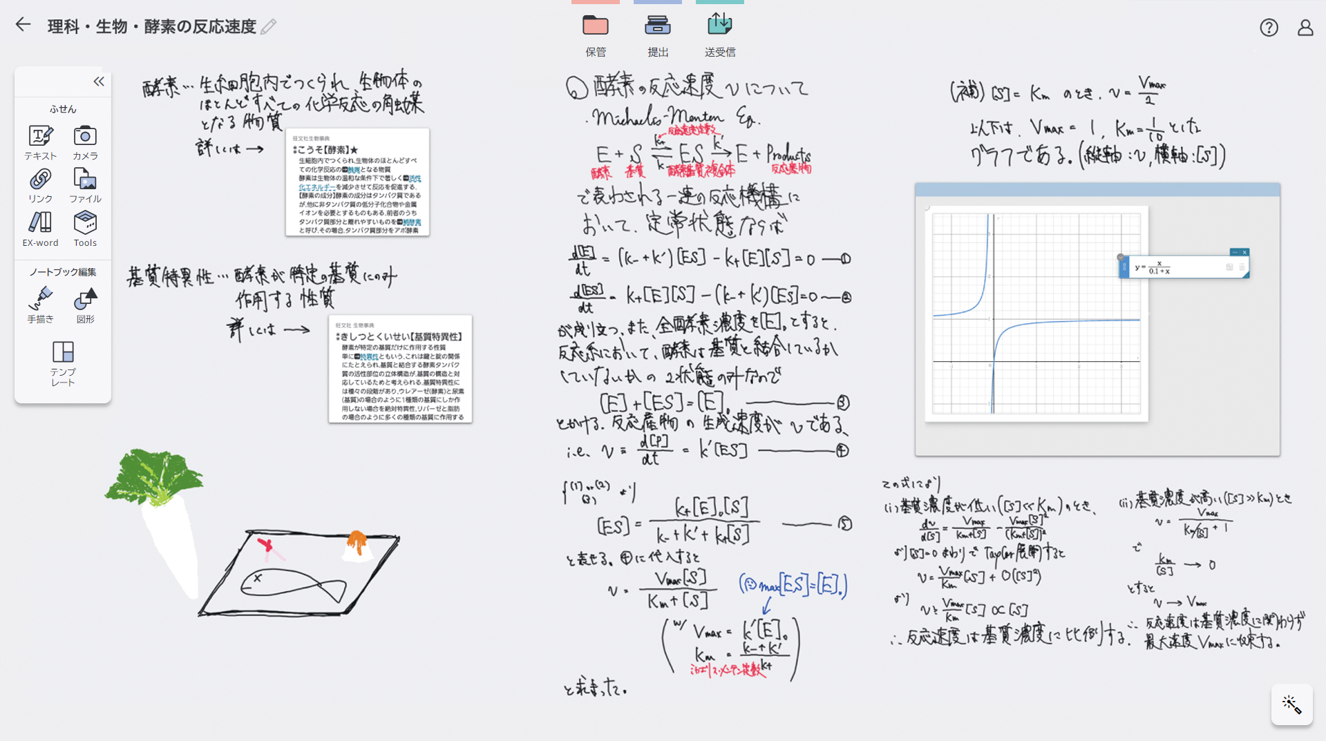 ClassPad.net デジタルノート 調べてまとめるのが楽々