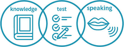 フランス語の知識の習得、テスト対策、スピーキング