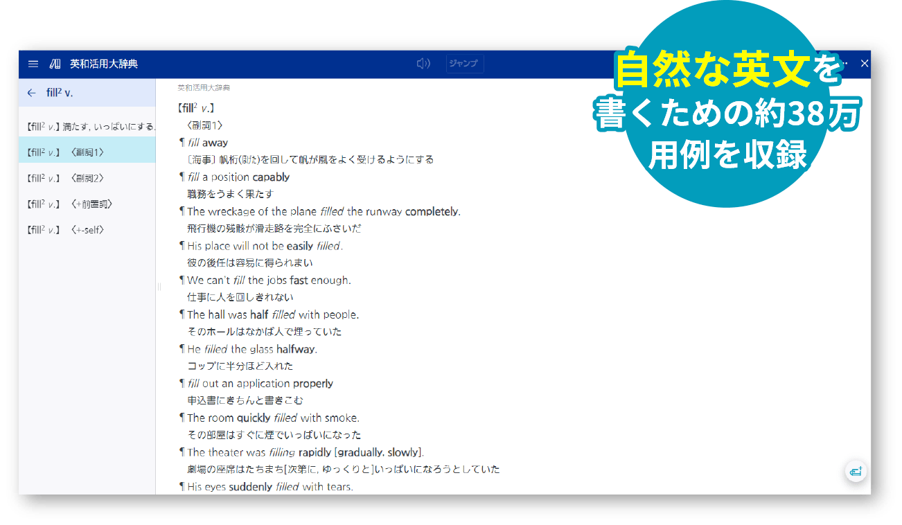 新編 英和活用大辞典 画面イメージ