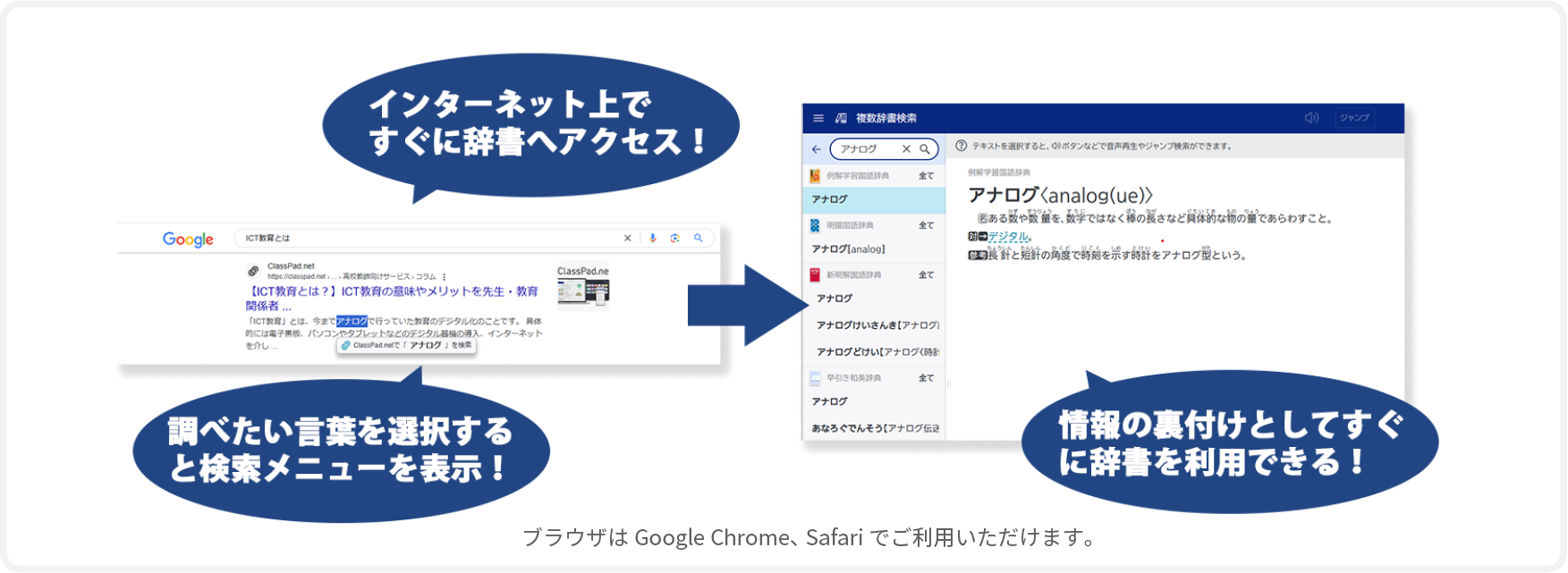WEBページ上からEX-word検索