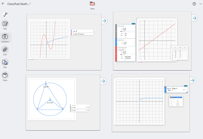 Graphing Calculator Examples from ClassPad.net