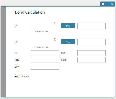 Bond Calculation