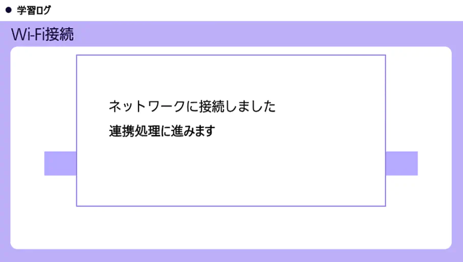 電子辞書のネットワーク接続完了画面