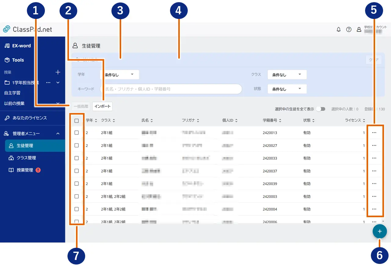 アカウント画面の見かた